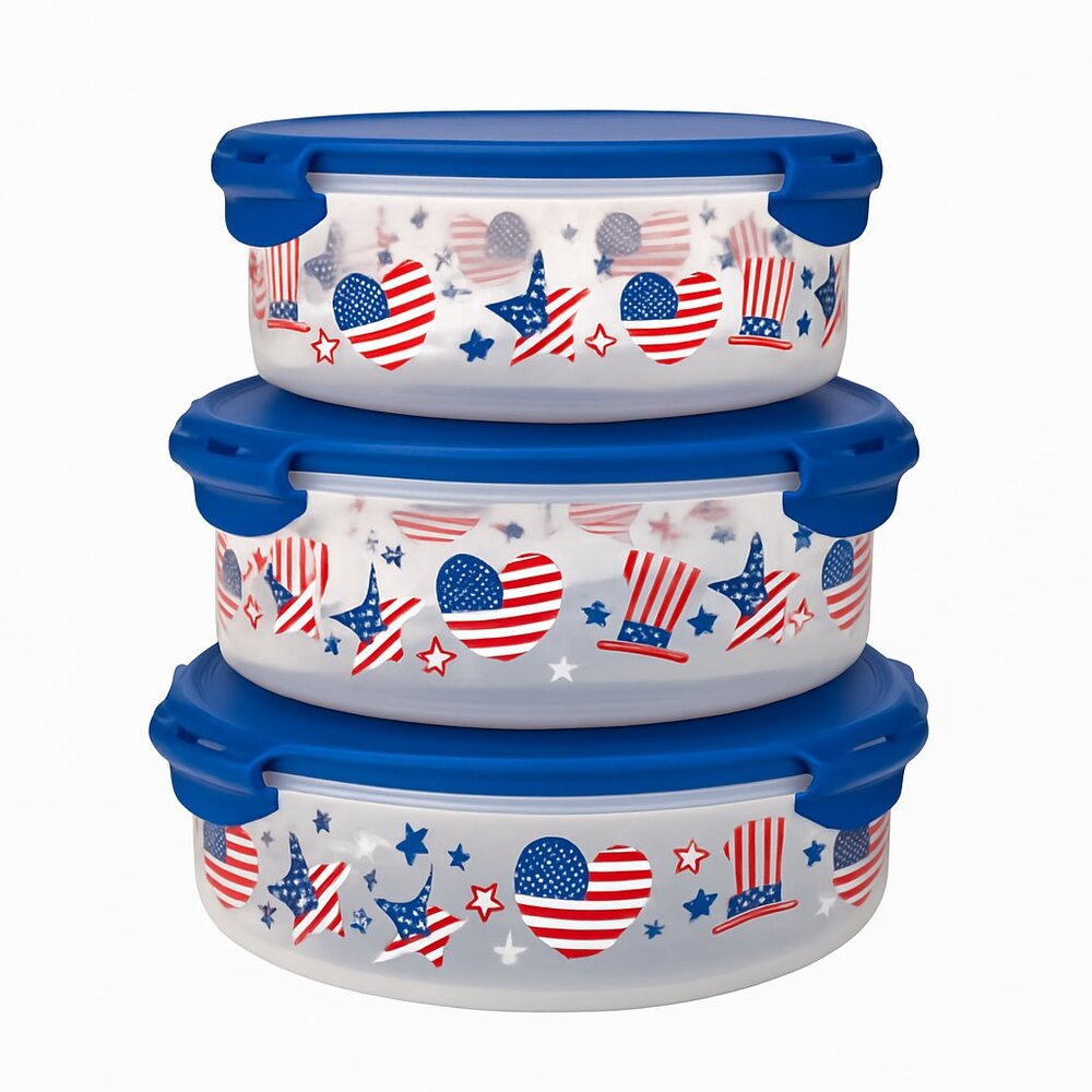 LocknLock Patriotic Food Storage Containers - Set of 3